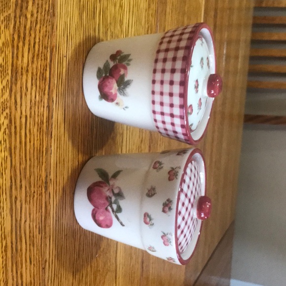 Two little floral decor pots - Picture 2 of 3